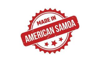 gemaakt in Amerikaans Samoa rubber postzegel vector