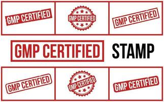 gmp gecertificeerd rubber grunge postzegel reeks vector