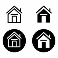 huis icoon geïsoleerd Aan wit achtergrond. vector illustratie met zwart vullen en zwart schets