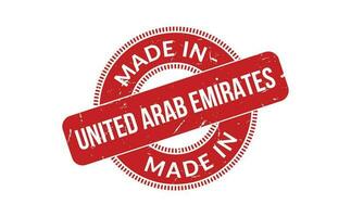 gemaakt in Verenigde Arabisch emiraten rubber postzegel vector