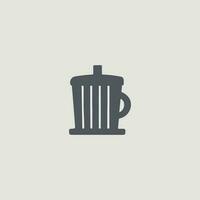 koffie kop vlak icoon illustratie vector