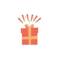 rood geschenk doos, speciaal verjaardag geschenk, geïsoleerd Aan wit achtergrond vector