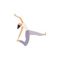 yoga voor houden fit gezond concept, vector illustratie