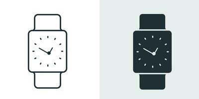 kijk maar icoon vector, horloges, digitaal en automatisch hand- horloges voorraad illustratie vector