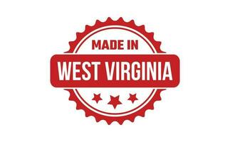 gemaakt in west Virginia rubber postzegel vector