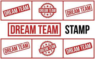 droom team rubber grunge postzegel reeks vector