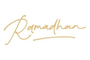 Ramadhan belettering handtekening kunst illustratie vector
