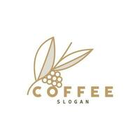 koffie Boon drinken logo ontwerp in bruin kleur vector illustratie