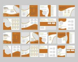 bedrijf profiel set, omslag, sjabloon lay-out ontwerp met Hoes bladzijde voor bedrijf profiel ,jaarlijks verslag doen van , brochures, folder set, presentaties, brochure, tijdschrift, boek, a4 vector