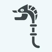 icoon carnyx. verwant naar keltisch symbool. glyph stijl. gemakkelijk ontwerp bewerkbaar. gemakkelijk illustratie vector