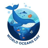 wereld oceanen dag concept vector