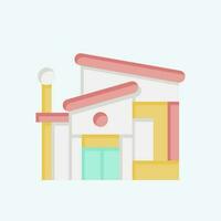 icoon bungalow. verwant naar accommodaties symbool. vlak stijl. gemakkelijk ontwerp bewerkbaar. gemakkelijk illustratie vector