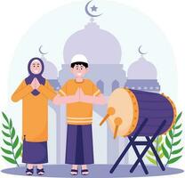 gelukkig eid al adha illustratie vector