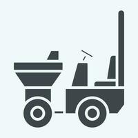 icoon dumper. verwant naar bouw voertuigen symbool. glyph stijl. gemakkelijk ontwerp bewerkbaar. gemakkelijk illustratie vector