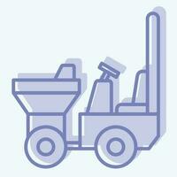 icoon dumper. verwant naar bouw voertuigen symbool. twee toon stijl. gemakkelijk ontwerp bewerkbaar. gemakkelijk illustratie vector