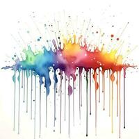 abstract achtergrond met druipend verf markeringen in regenboog kleuren vector
