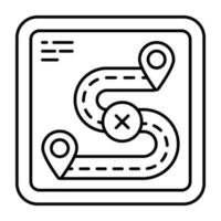 premie ontwerp icoon van Nee route vector
