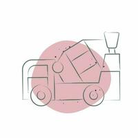 icoon beton mixer. verwant naar bouw voertuigen symbool. kleur plek stijl. gemakkelijk ontwerp bewerkbaar. gemakkelijk illustratie vector