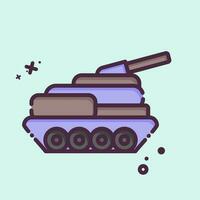 icoon tank. verwant naar leger symbool. mbe stijl. gemakkelijk ontwerp bewerkbaar. gemakkelijk illustratie vector