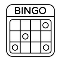 perfect ontwerp icoon van bingo spel vector