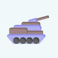 icoon tank. verwant naar leger symbool. vlak stijl. gemakkelijk ontwerp bewerkbaar. gemakkelijk illustratie vector