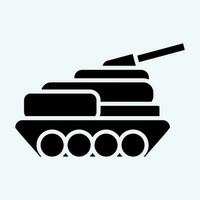 icoon tank. verwant naar leger symbool. glyph stijl. gemakkelijk ontwerp bewerkbaar. gemakkelijk illustratie vector