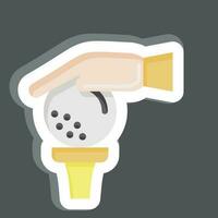 sticker golf. verwant naar golf symbool. gemakkelijk ontwerp bewerkbaar. gemakkelijk illustratie vector