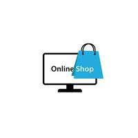 online winkel logo technologie symbool ontwerp vector kleinhandel web markt kopen