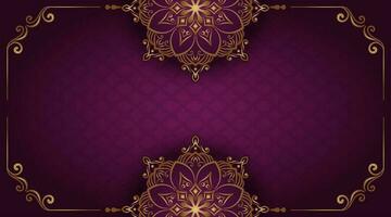 luxe achtergrond met gouden mandala ornament vector