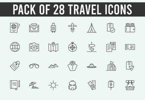 reizen vakantie icoon reeks vector voor vakantie, reeks van op reis en toerisme vectoren