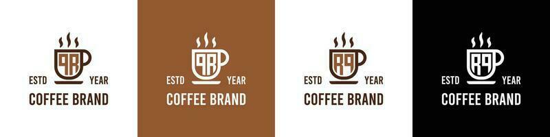brief qr en rq koffie logo, geschikt voor ieder bedrijf verwant naar koffie, thee, of andere met qr of rq initialen. vector