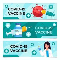 vaccin banner collectie vector