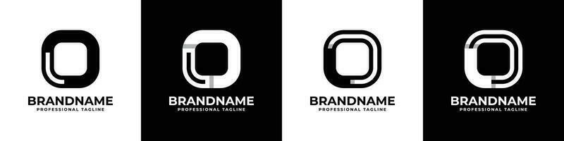brief ol of zie monogram logo, geschikt voor ieder bedrijf met ol of zie initialen vector