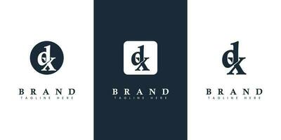 modern en gemakkelijk kleine letters dx brief logo, geschikt voor ieder bedrijf met dx of xd initialen. vector