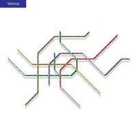 3d isometrische kaart van de Wenen metro metro vector