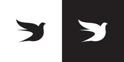 minimaal duif logo ontwerp vector sjabloon