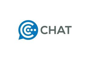 chatten logo ontwerp vector sjabloon