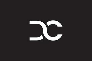 brief d c logo ontwerp vector sjabloon