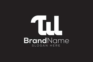 brief t w logo ontwerp vector sjabloon