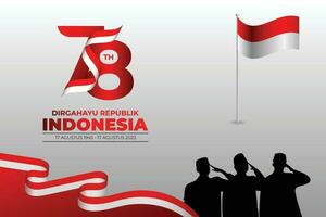 onafhankelijkheid dag Indonesië achtergrond illustratie vector