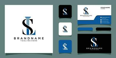 sl of ls eerste logo ontwerp Sjablonen voor wet firma bedrijf premie vector