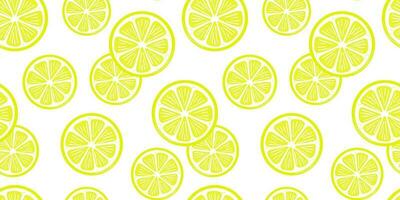 citroen plakjes vector patroon, naadloos herhalen tegel met wit achtergrond, citrus fruit plakjes