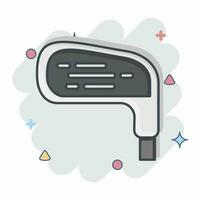 icoon golf club. verwant naar golf symbool. grappig stijl. gemakkelijk ontwerp bewerkbaar. gemakkelijk illustratie vector