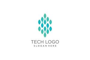 technologie logo illustratie modern creatief uniek gemakkelijk vector