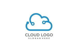 wolk logo ontwerp met modern creatief concept idee vector