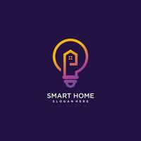 slim huis logo ontwerp met modern creatief concept idee vector