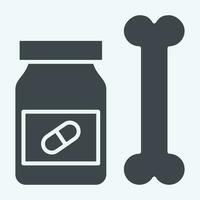 icoon geneesmiddel. verwant naar orthopedische symbool. glyph stijl. gemakkelijk ontwerp bewerkbaar. gemakkelijk illustratie vector