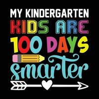 mijn kleuterschool kinderen zijn 100 dagen slimmer, terug naar school- vector