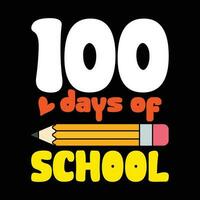 100 dagen van school, terug naar school- vector