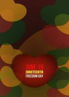 juneteenth vrijheid dag abstract vector illustratie. meetkundig poster vorm geven aan. vector achtergrond voor advertenties, sociaal media, kaart, spandoek. juni 19